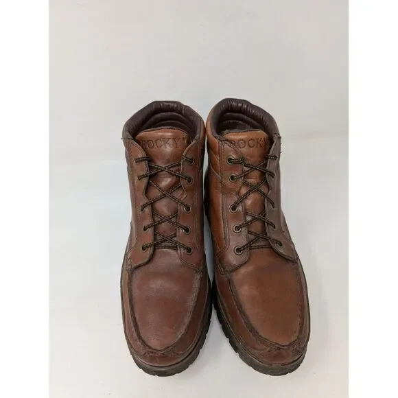 Rocky 3358 Gore-Tex Boots Mens 10 M Brown Leather Hiking Chukka‎ Ankle Vibram